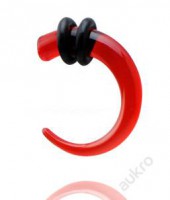 Piercing Roztahovák červená [akryl]